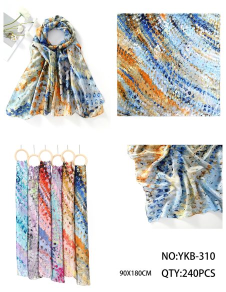 Fular abstracto efecto seda