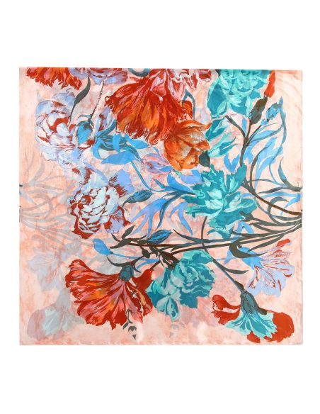 Fular floral efecto seda