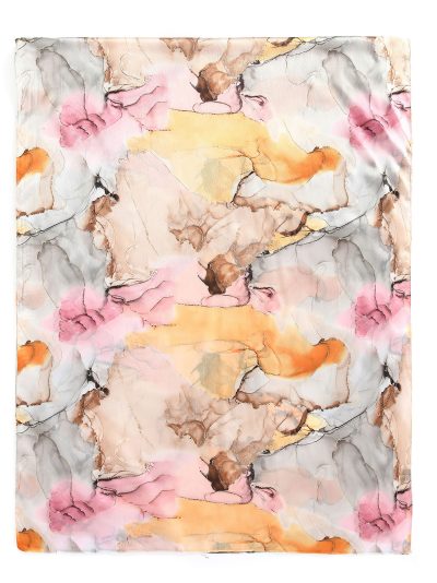 Fular efecto mármol detalles dorados