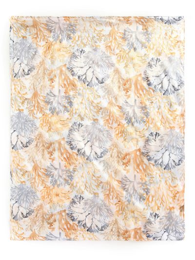 Fular coral marino detalles dorados