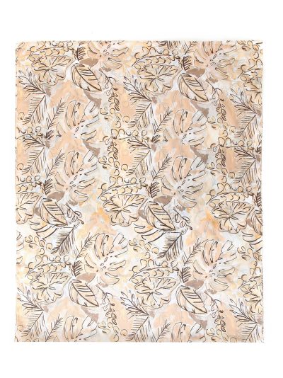 Fular hojas tropicales detalles dorados