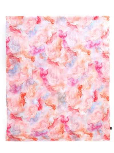 Fular acuarela detalles dorados