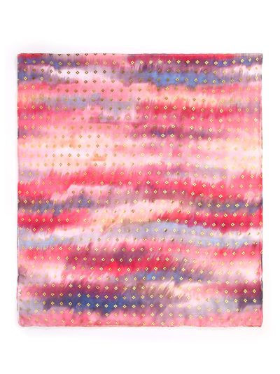 Sciarpa sfumata multicolore con glitter dorati