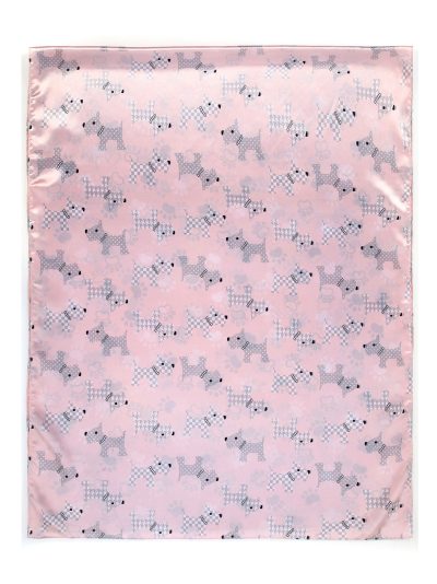 Pañuelo estampado perros efecto seda
