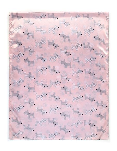 Pañuelo estampado perros efecto seda