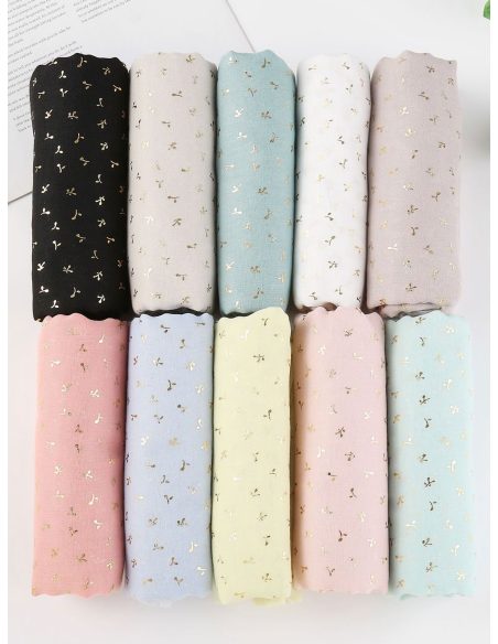 Fular ramitas doradas