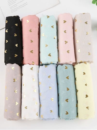 Fular corazones dorados