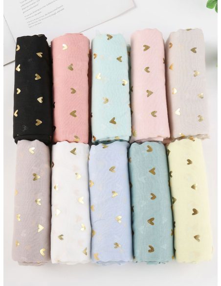 Fular corazones dorados