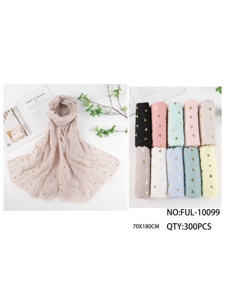 Fular corazones dorados