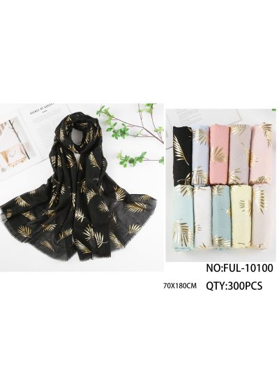 Lenço dourado em formato de folha de palmeira 2