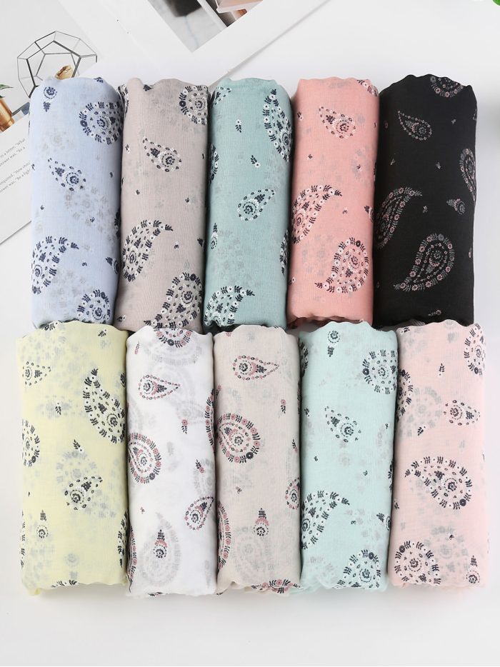 Fular estampado paisley boho