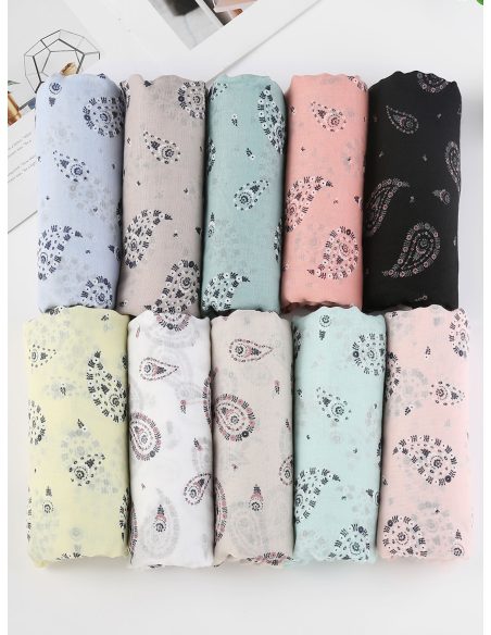 Fular estampado paisley boho