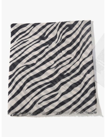 Fular estampado cebra