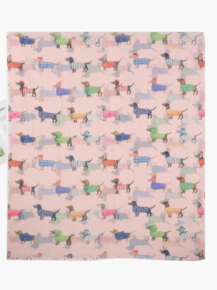 Fular estampado perro salchicha