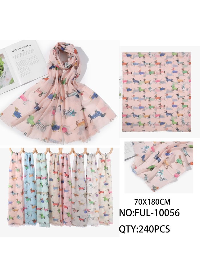 Fular estampado perro salchicha