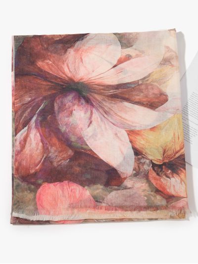 maxi sciarpa fiori acquerello