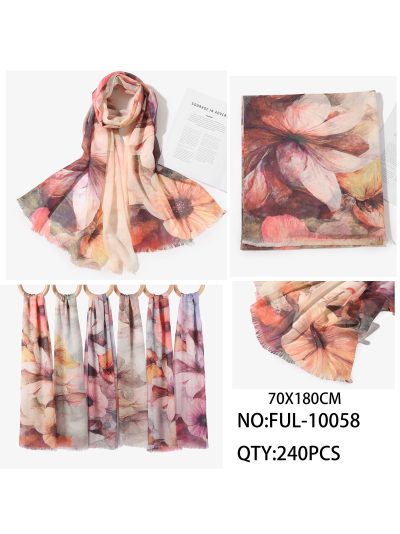 maxi sciarpa fiori acquerello 2