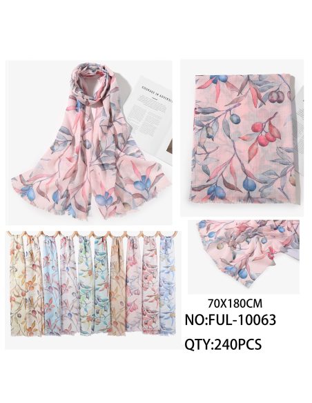 Sciarpa botanica di bacche e foglie