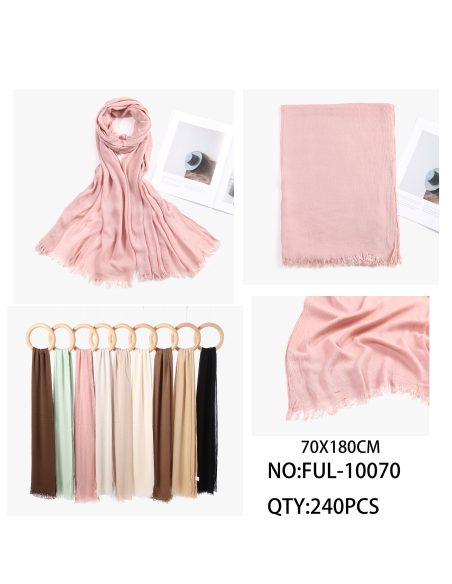 Fular liso desflecado