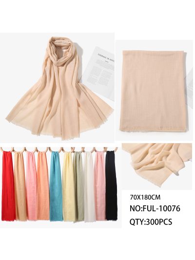 Fular liso básico desflecado 2