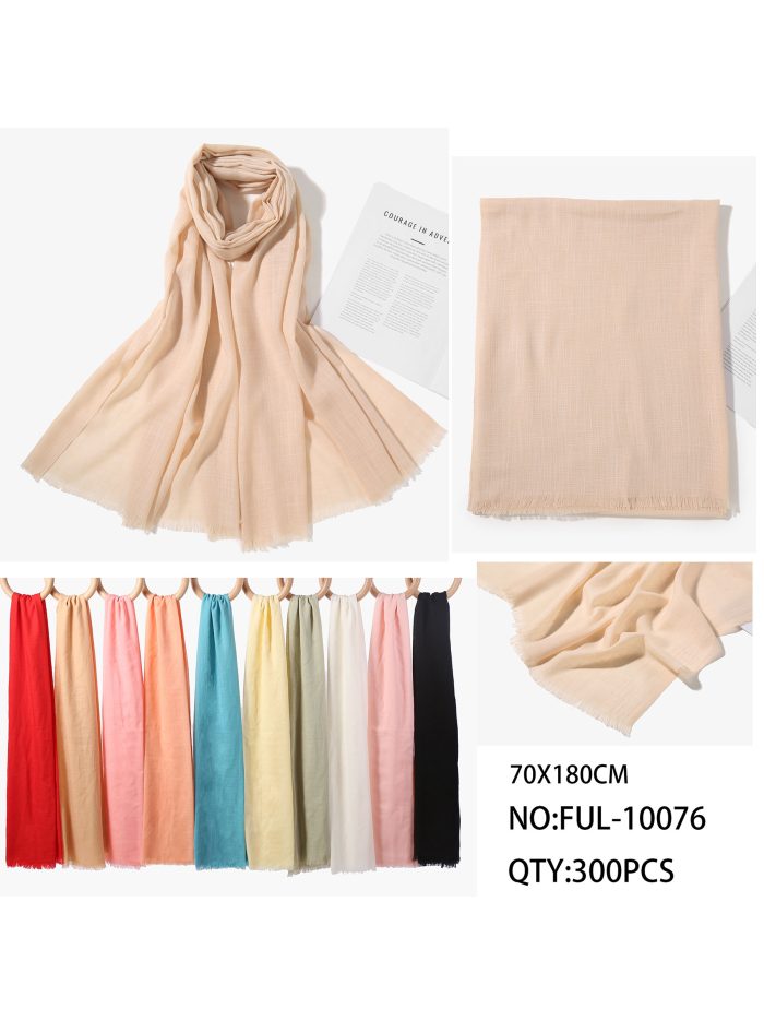 Fular liso básico desflecado