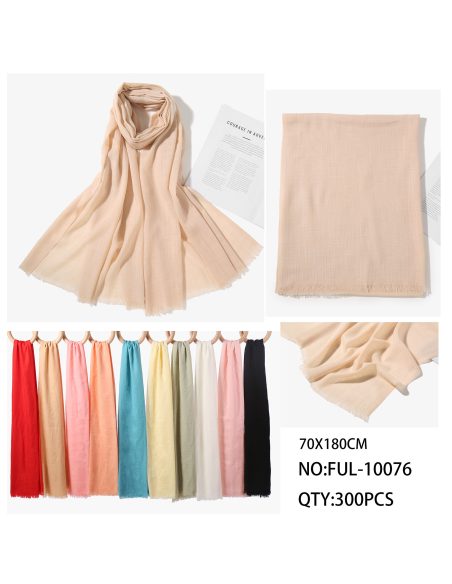 Fular liso básico desflecado