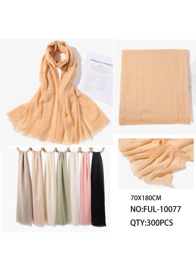 Fular liso básico desflecado 2