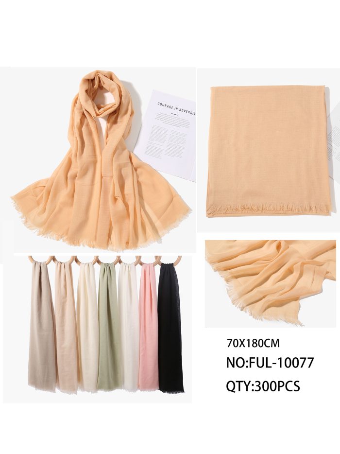 Fular liso básico desflecado