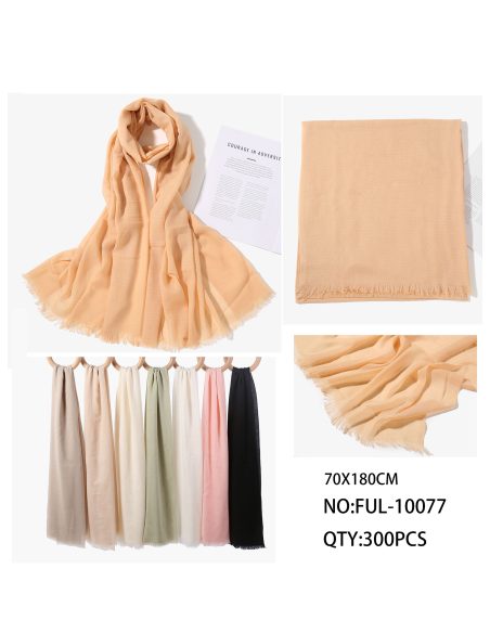 Fular liso básico desflecado