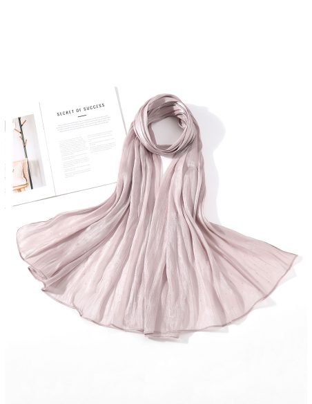 Fular plisado efecto seda strass