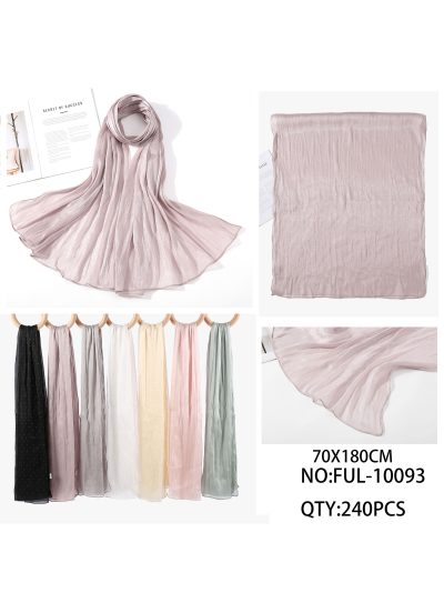 Fular plisado efecto seda strass 2