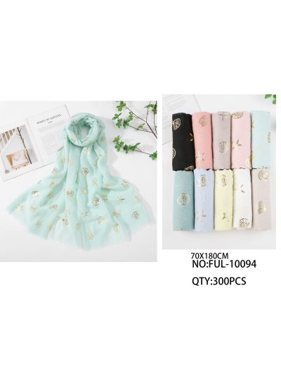 Fular marino conchas y estrellas doradas 2