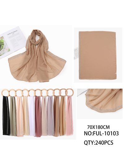 Fular efecto gasa ribete strass 2