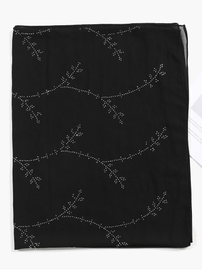 Fular efecto gasa strass ramas