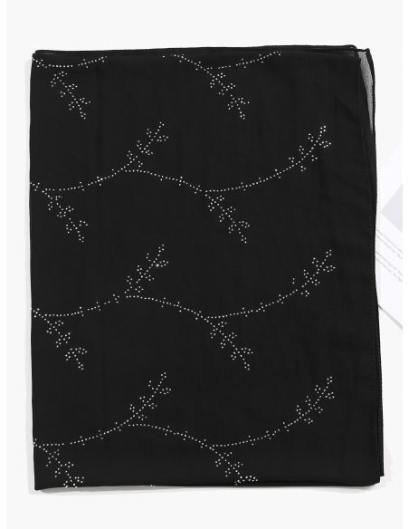 Fular efecto gasa strass ramas