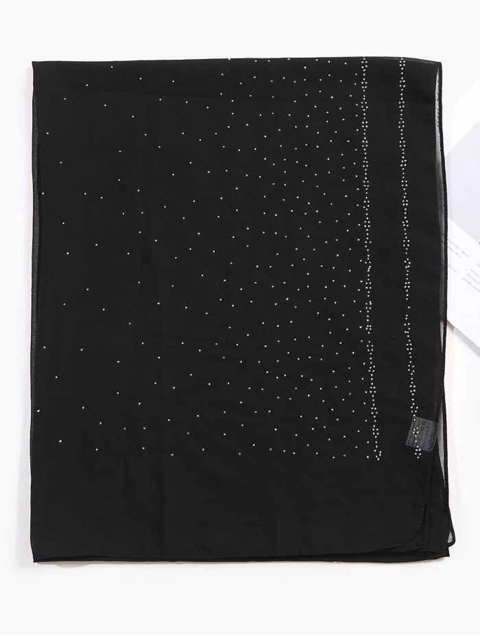 Fular efecto gasa strass degradado