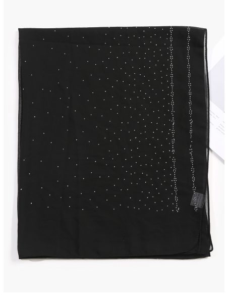 Fular efecto gasa strass degradado