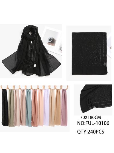 Fular efecto gasa strass degradado 2