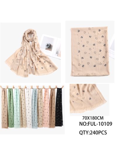 Fular estampado corazones glitter 2