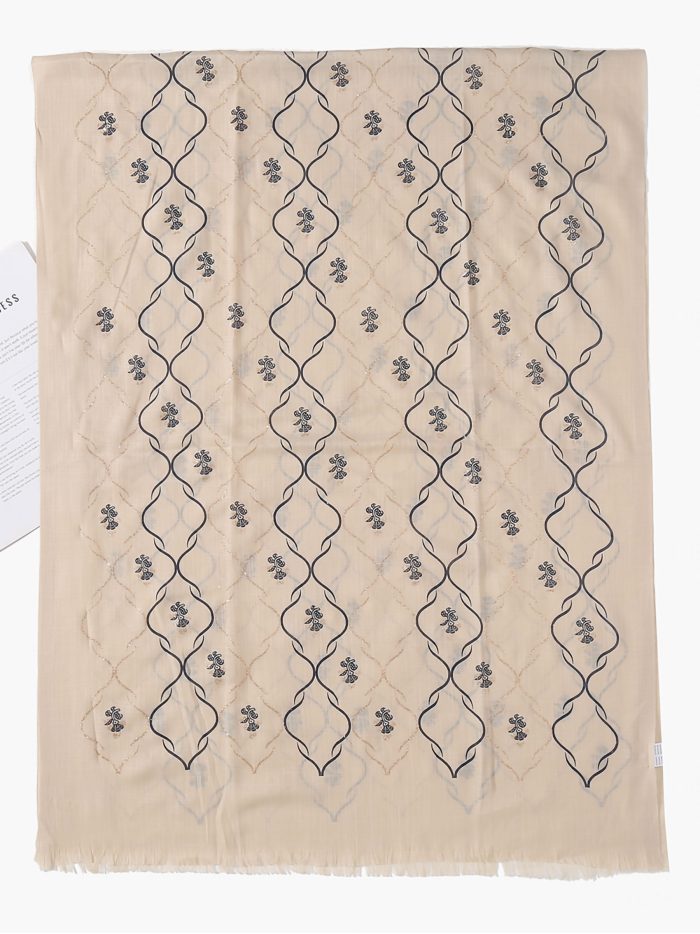 Fular estampado geométrico glitter