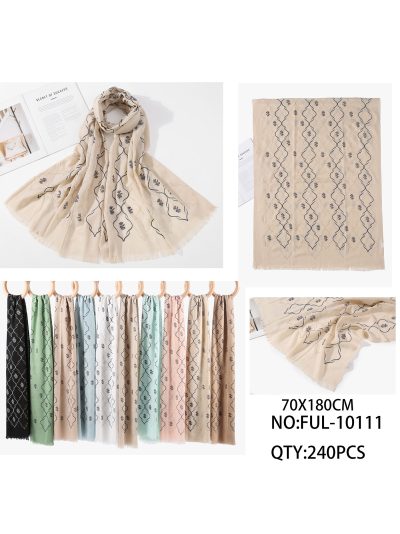 Fular estampado geométrico glitter 2