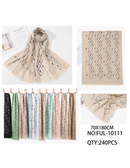 Fular estampado geométrico glitter