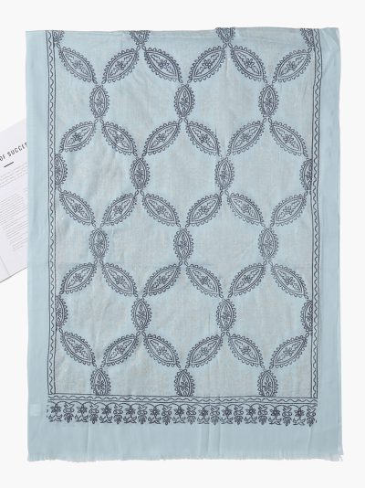 Fular estampado metalizado