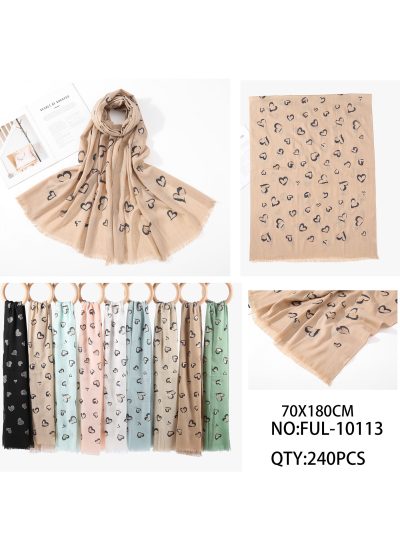 Fular estampado corazones glitter 2