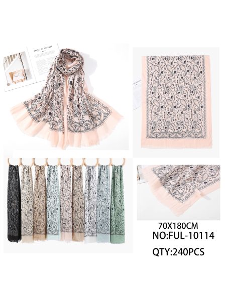 Lenço com estampa paisley brilhante