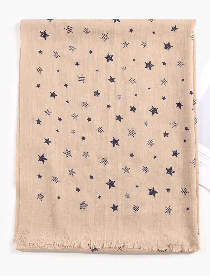 Lenço com estampa de estrelas brilhantes