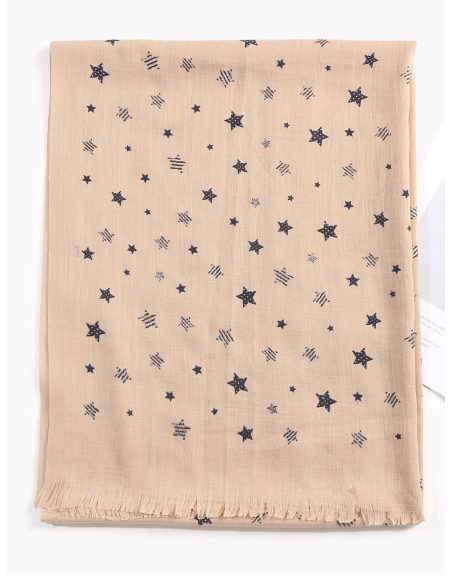 Lenço com estampa de estrelas brilhantes