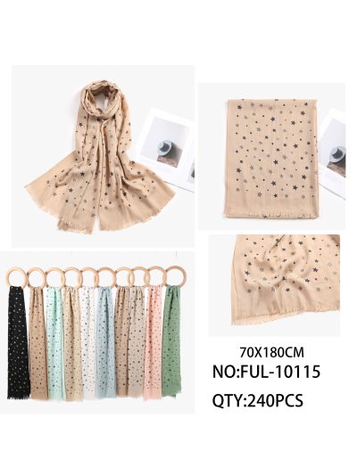 Sciarpa con stampa a stelle glitterate 2