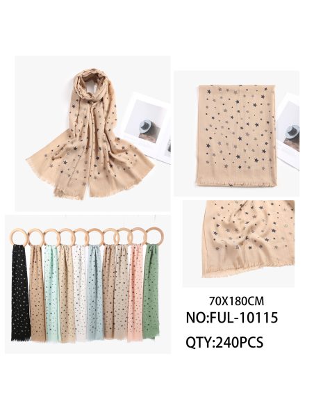 Lenço com estampa de estrelas brilhantes