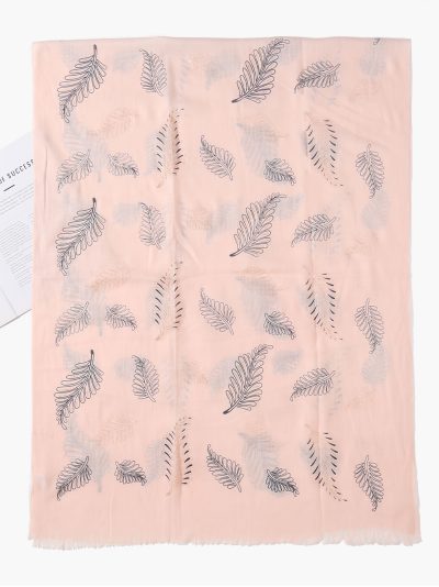 Fular estampado hojas glitter